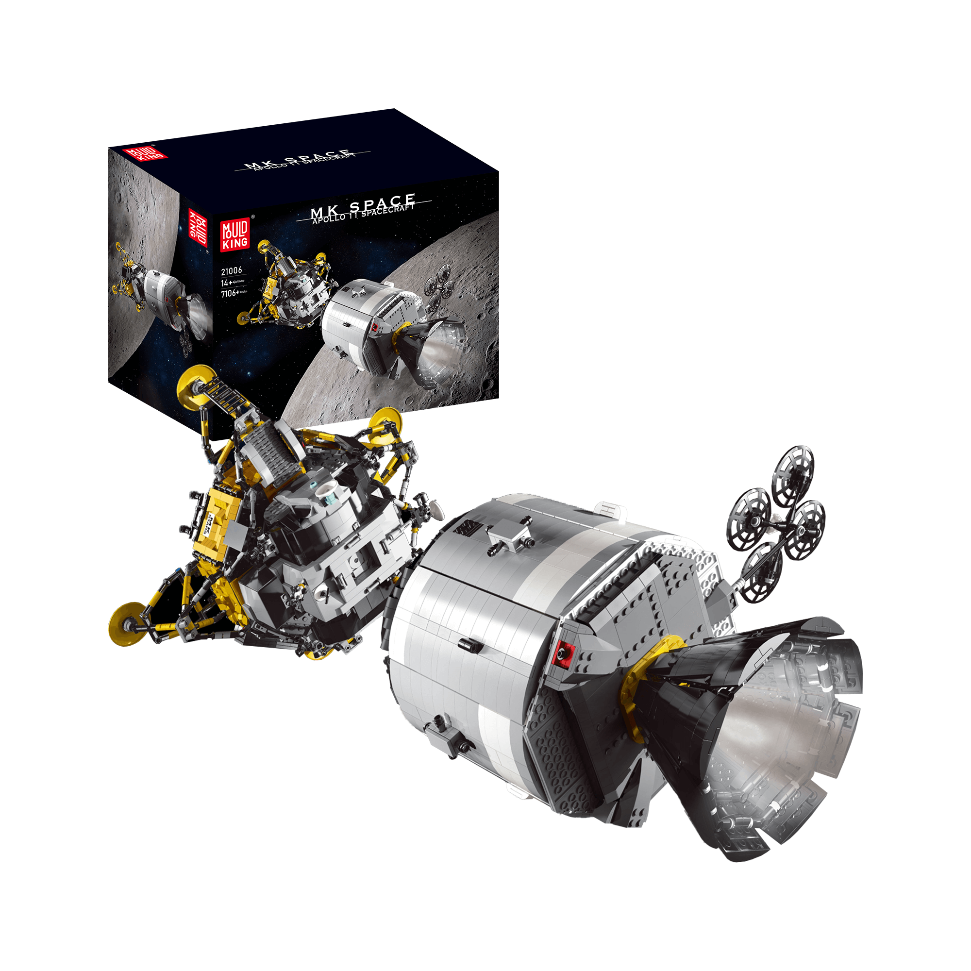 21006 Apollo 11 Spacecraft Brick Building Set | 7,106 PCS - Main Image | TheBrickTube