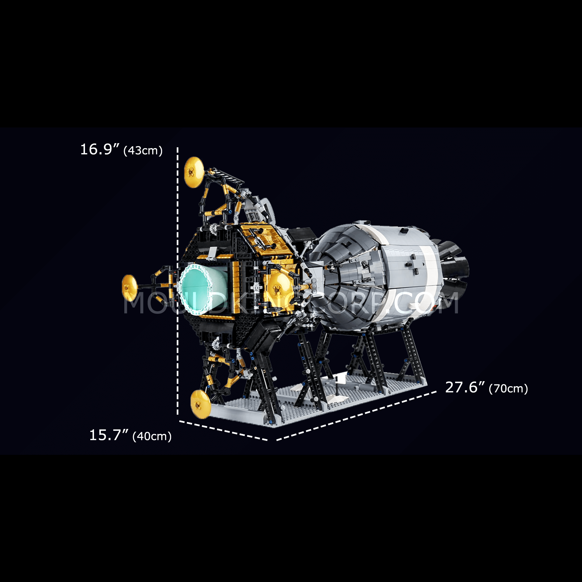 21006 Apollo 11 Spacecraft Brick Building Set | 7,106 PCS - Image 6 of 6 | TheBrickTube