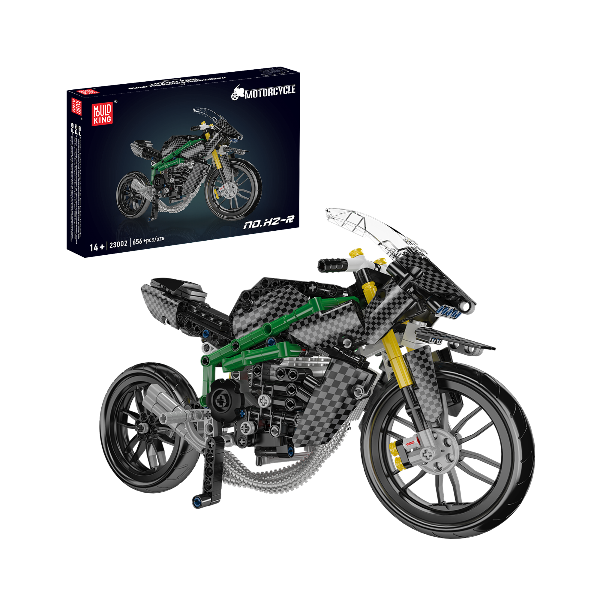 23002 HZ-R Motorcycle Model Building Set | 656 Pcs - Main Image | TheBrickTube