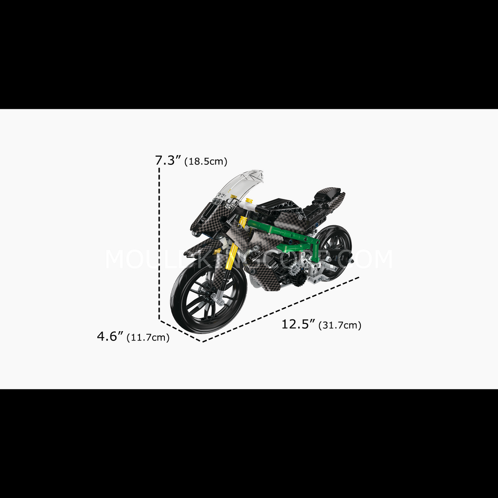 23002 HZ-R Motorcycle Model Building Set | 656 Pcs - Image 6 of 6 | TheBrickTube