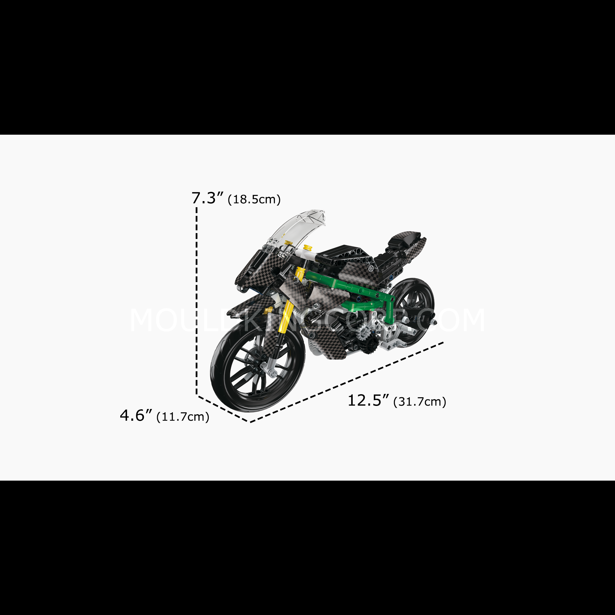 23002 HZ-R Motorcycle Model Building Set | 656 Pcs - Image 6 of 6 | TheBrickTube
