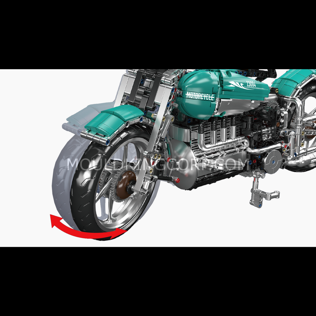 23004 American Cruiser Motorcycle Building Set | 1,971 Pcs - Image 3 of 6 | TheBrickTube