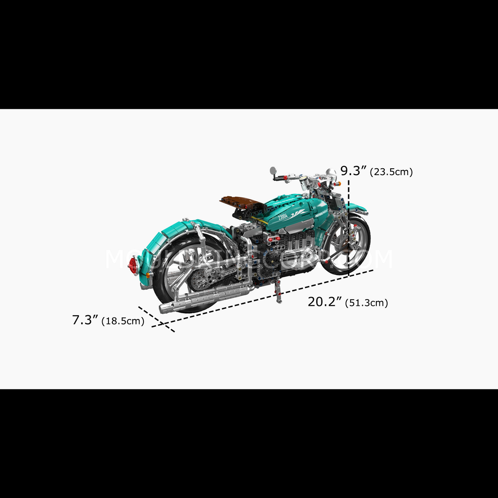 23004 American Cruiser Motorcycle Building Set | 1,971 Pcs - Image 6 of 6 | TheBrickTube
