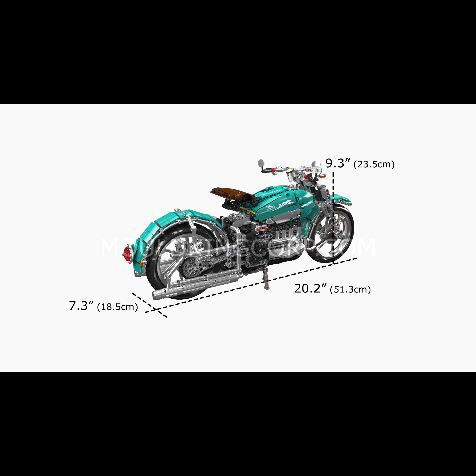 23004 American Cruiser Motorcycle Building Set | 1,971 Pcs - Image 6 of 6 | TheBrickTube
