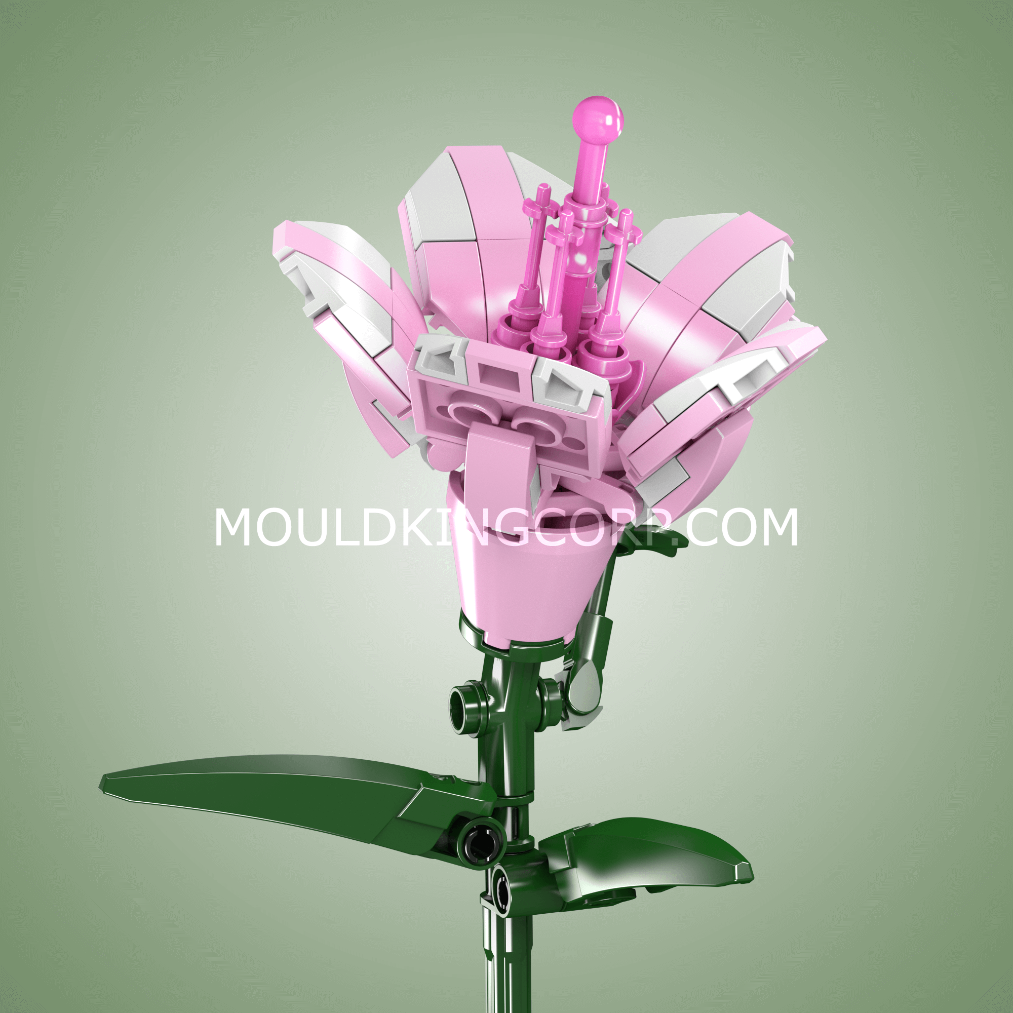 24002 Rhododendron Flower Building Set | 132 PCS - Image 2 of 4 | TheBrickTube