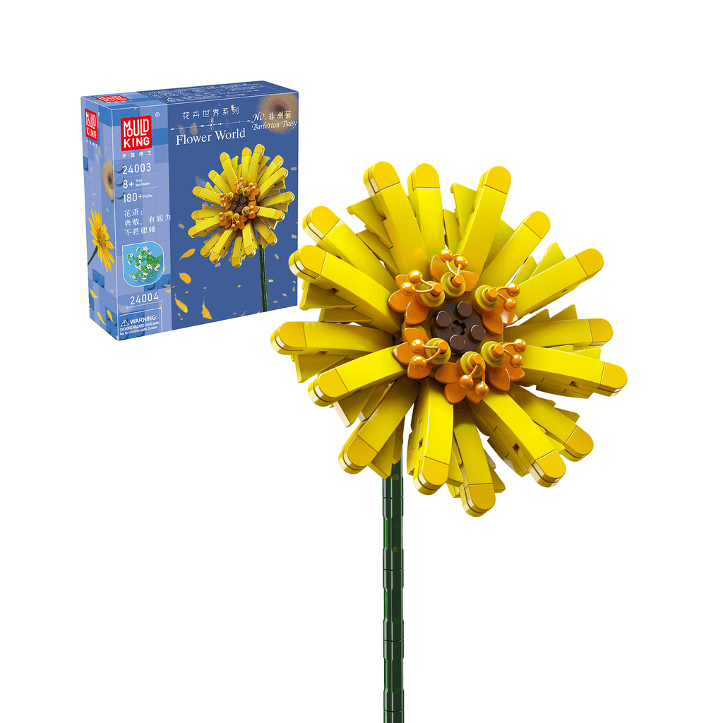 24003 Barberton Daisy Flower Building Kit | 180 PCS | Floral Building Blocks - Main Image | TheBrickTube