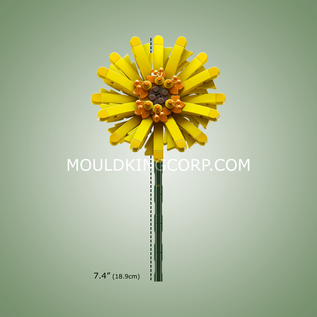 24003 Barberton Daisy Flower Building Kit | 180 PCS | Floral Building Blocks - Image 4 of 4 | TheBrickTube