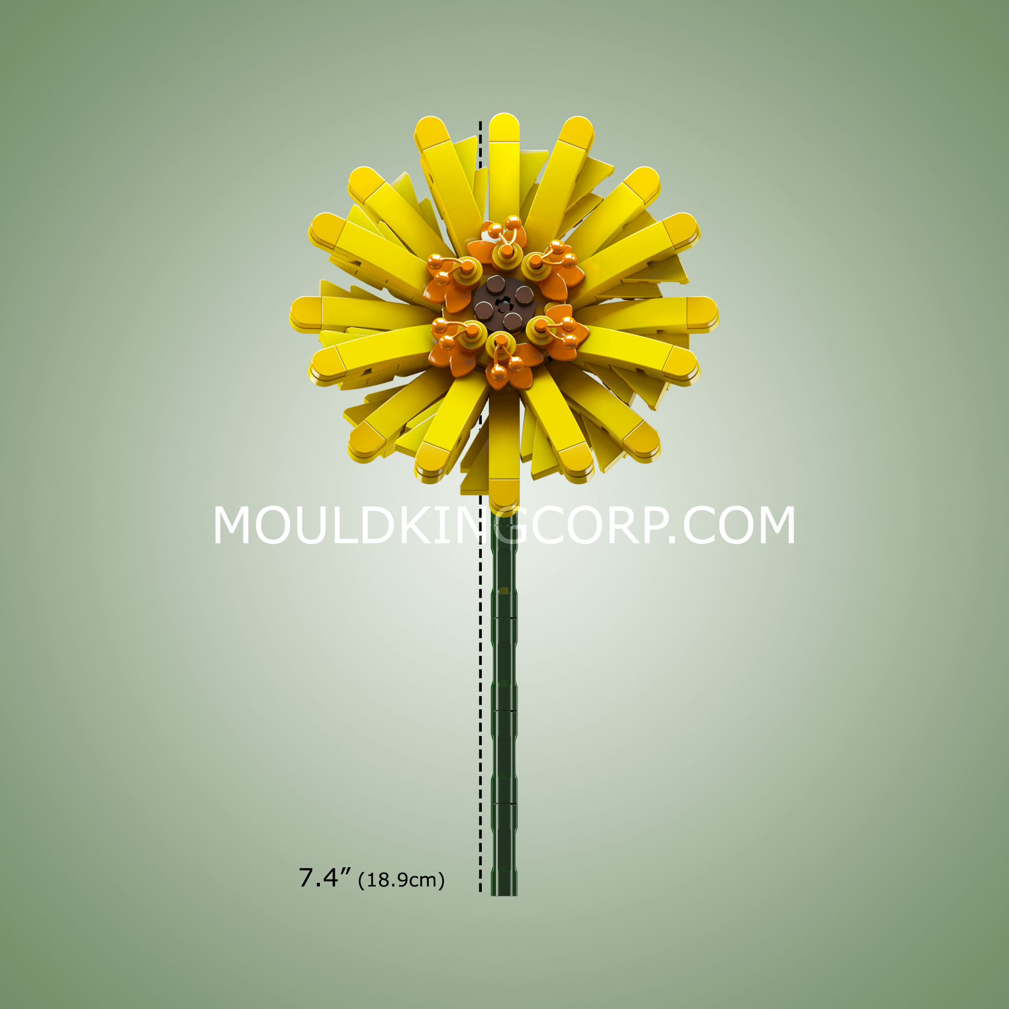 24003 Barberton Daisy Flower Building Kit | 180 PCS | Floral Building Blocks - Image 4 of 4 | TheBrickTube