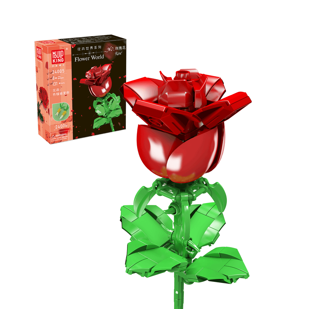 24005 Rose Artificial Decor Plant Building Set | 131 PCS - Main Image | TheBrickTube