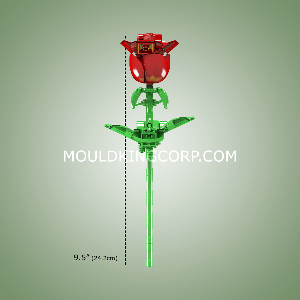 24005 Rose Artificial Decor Plant Building Set | 131 PCS - Image 4 of 4 | TheBrickTube