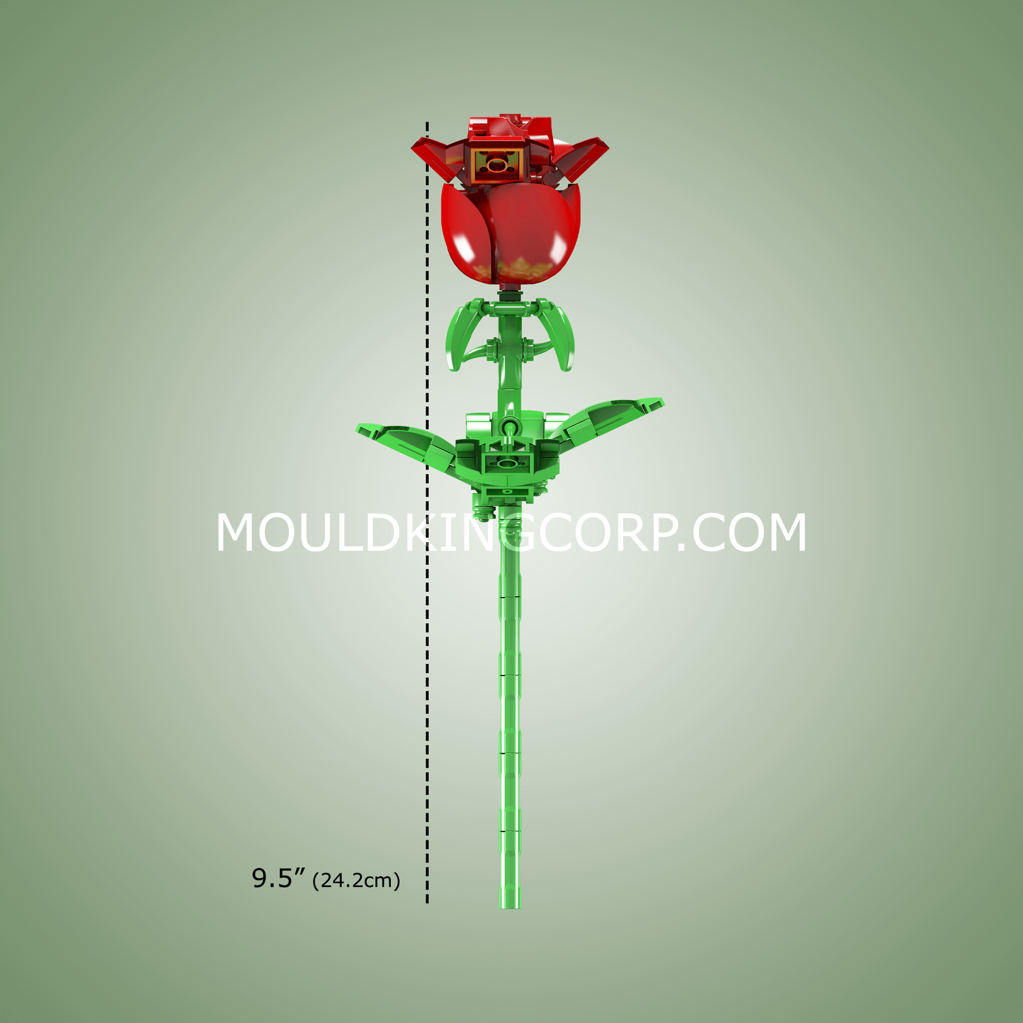 24005 Rose Artificial Decor Plant Building Set | 131 PCS - Image 4 of 4 | TheBrickTube