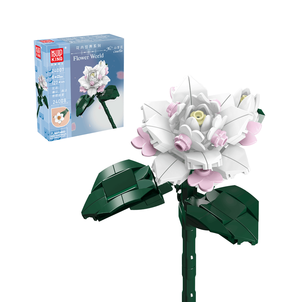 24007 Camellia Flower Decor Building Set | 127 PCS - Main Image | TheBrickTube