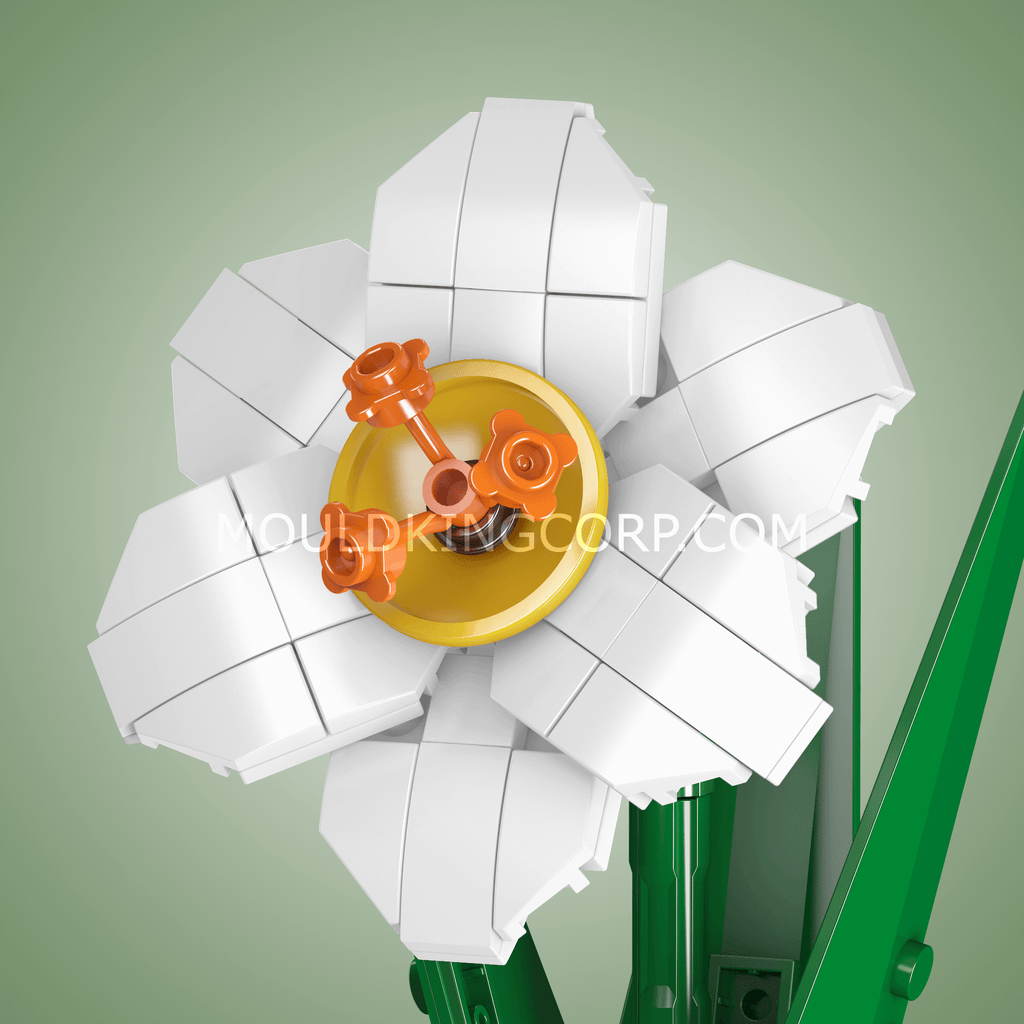 24008 Narcissus Flower Artificial Building Kit | 122 PCS - Image 3 of 4 | TheBrickTube