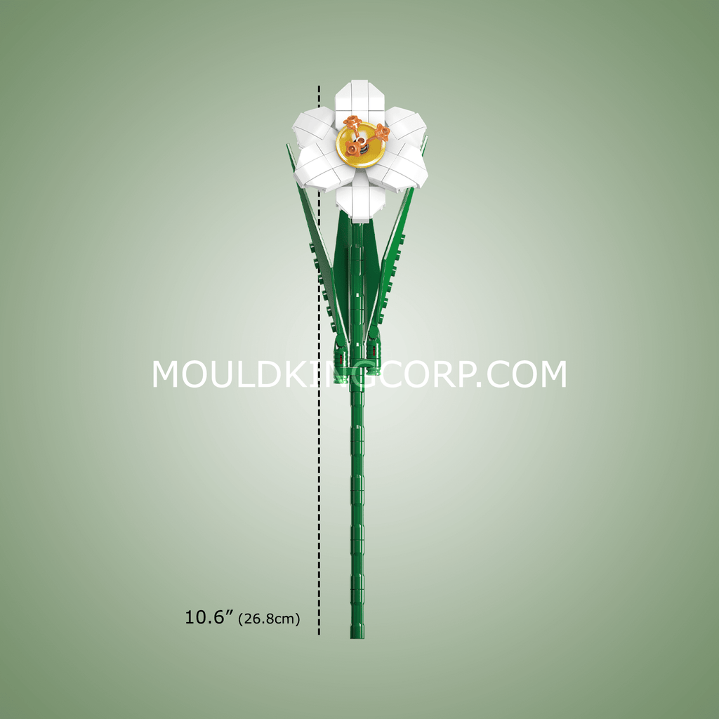 24008 Narcissus Flower Artificial Building Kit | 122 PCS - Image 4 of 4 | TheBrickTube