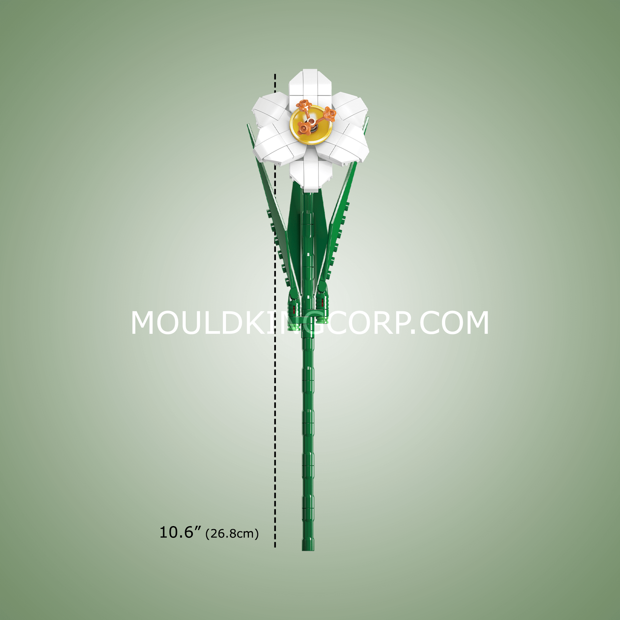 24008 Narcissus Flower Artificial Building Kit | 122 PCS - Image 4 of 4 | TheBrickTube
