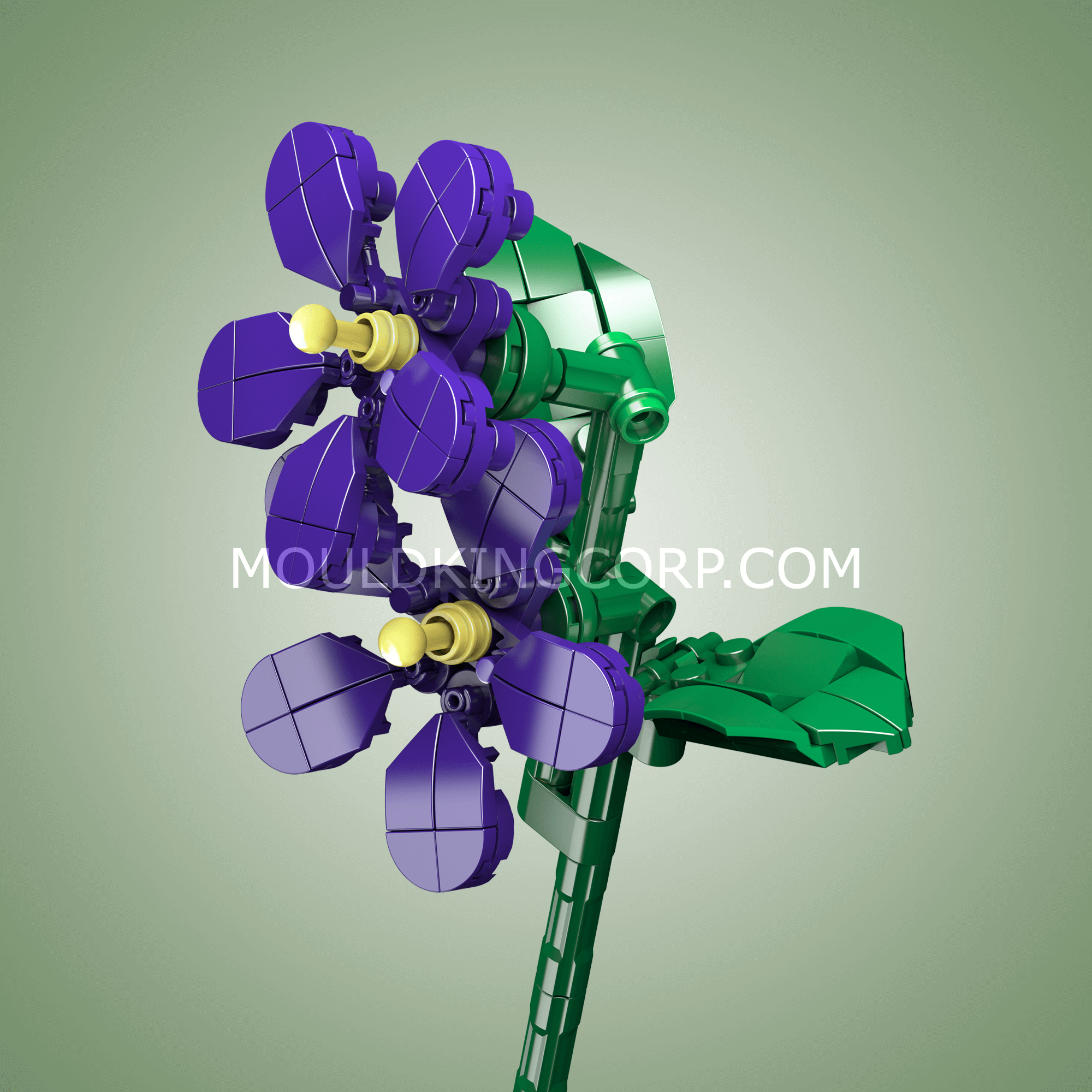 24014 Violets Flower Artifical Building Set | 145 PCS - Image 2 of 4 | TheBrickTube