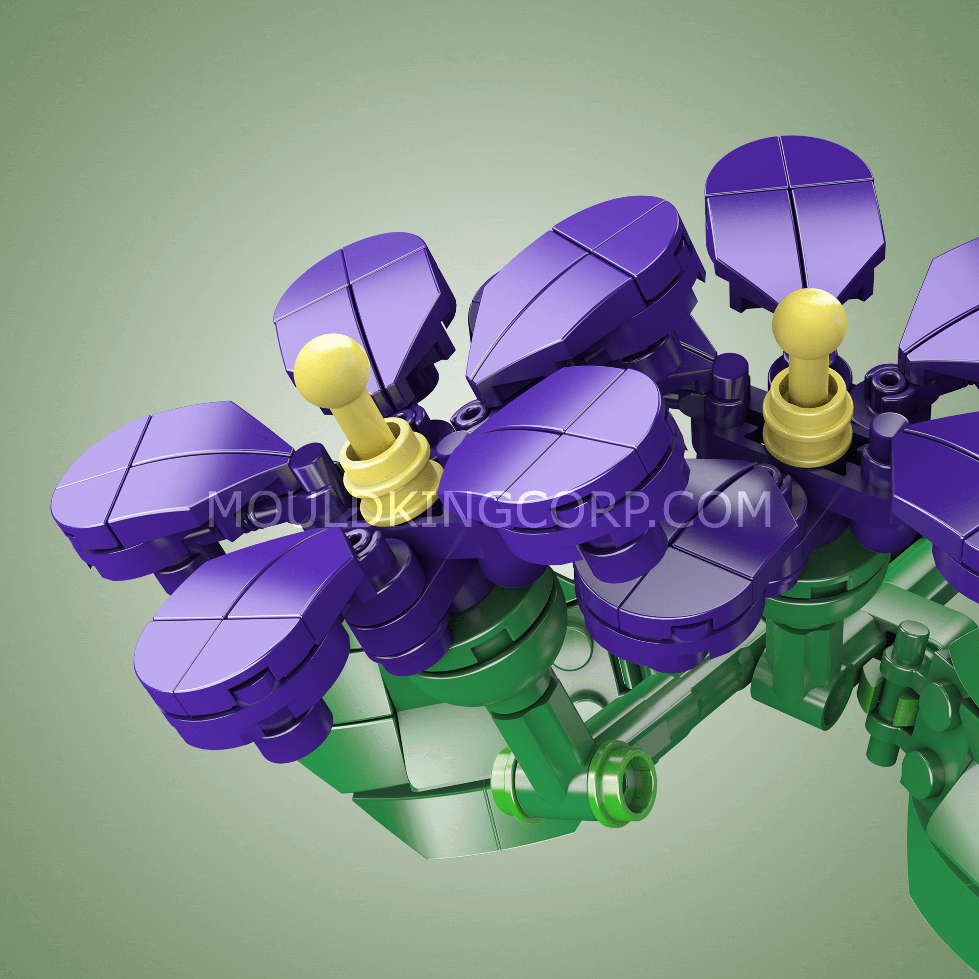 24014 Violets Flower Artifical Building Set | 145 PCS - Image 3 of 4 | TheBrickTube