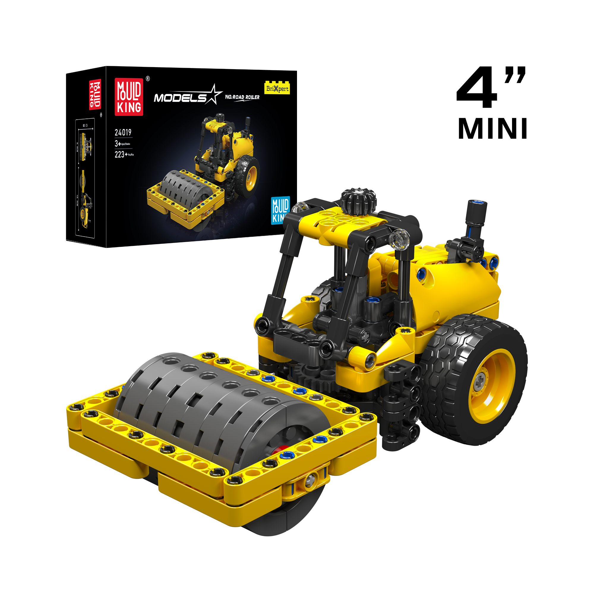 24019 Road Roller Construction Building Toy Set | 223 PCS - Main Image | TheBrickTube