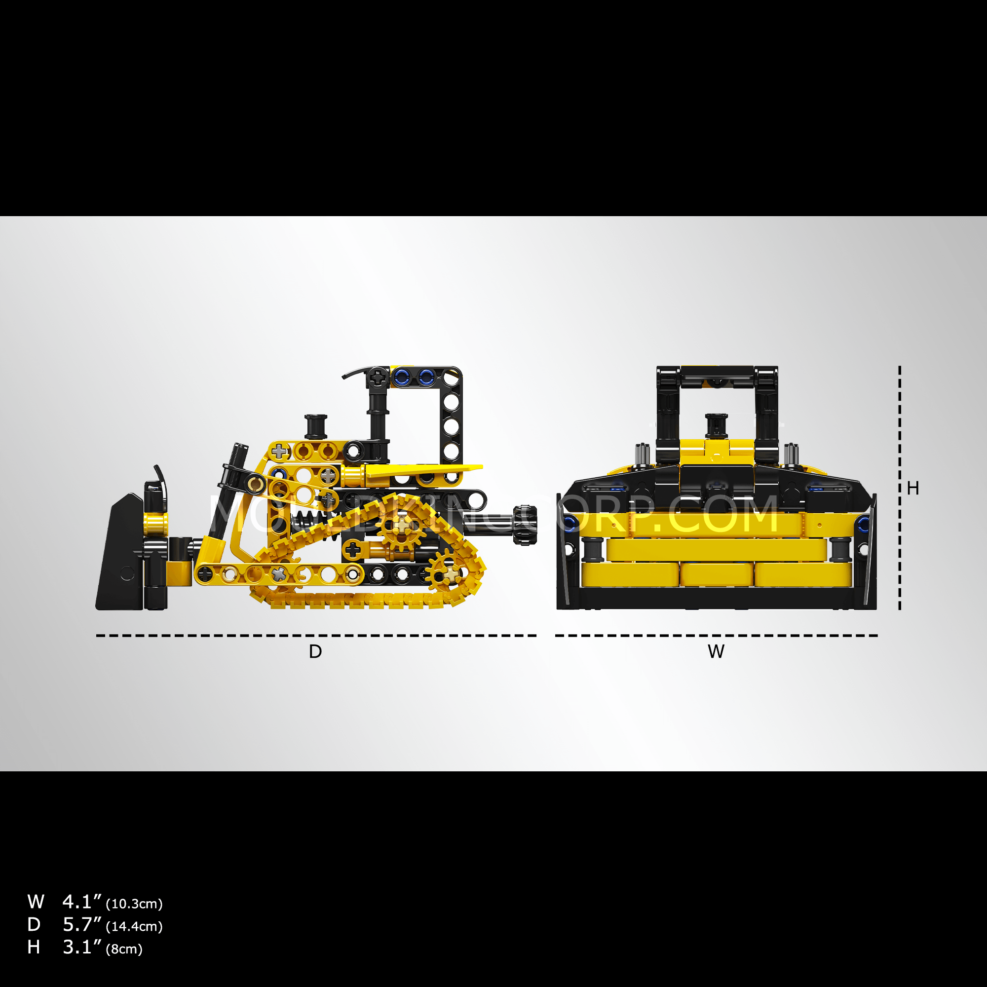 24020 Crawler Bulldozer Building Toy Set | 244 PCS | Building Blocks Set - Image 5 of 5 | TheBrickTube