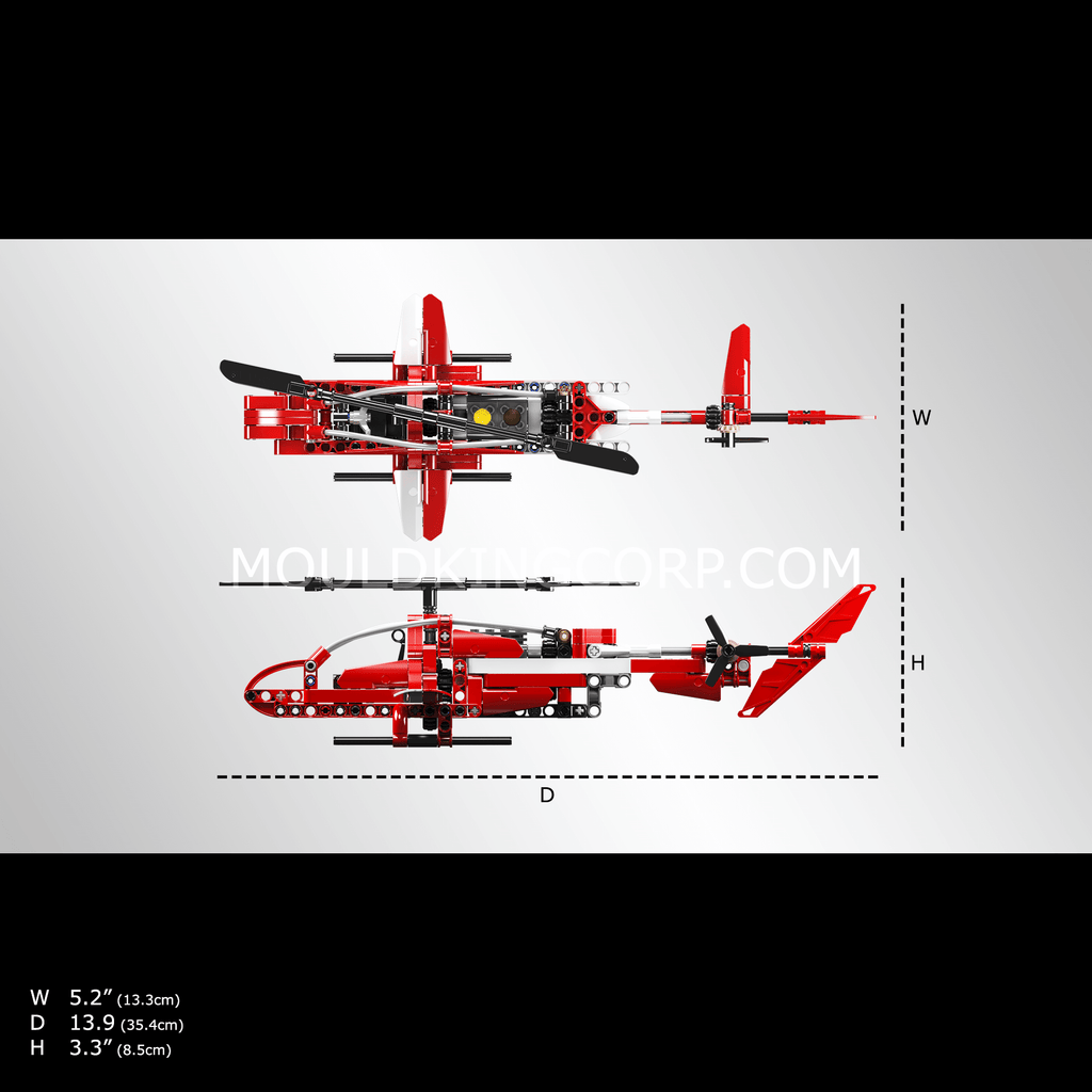 24022 Sparrow Helicopter Building Toy Set | 266 PCS | Military Building Blocks - Image 5 of 5 | TheBrickTube