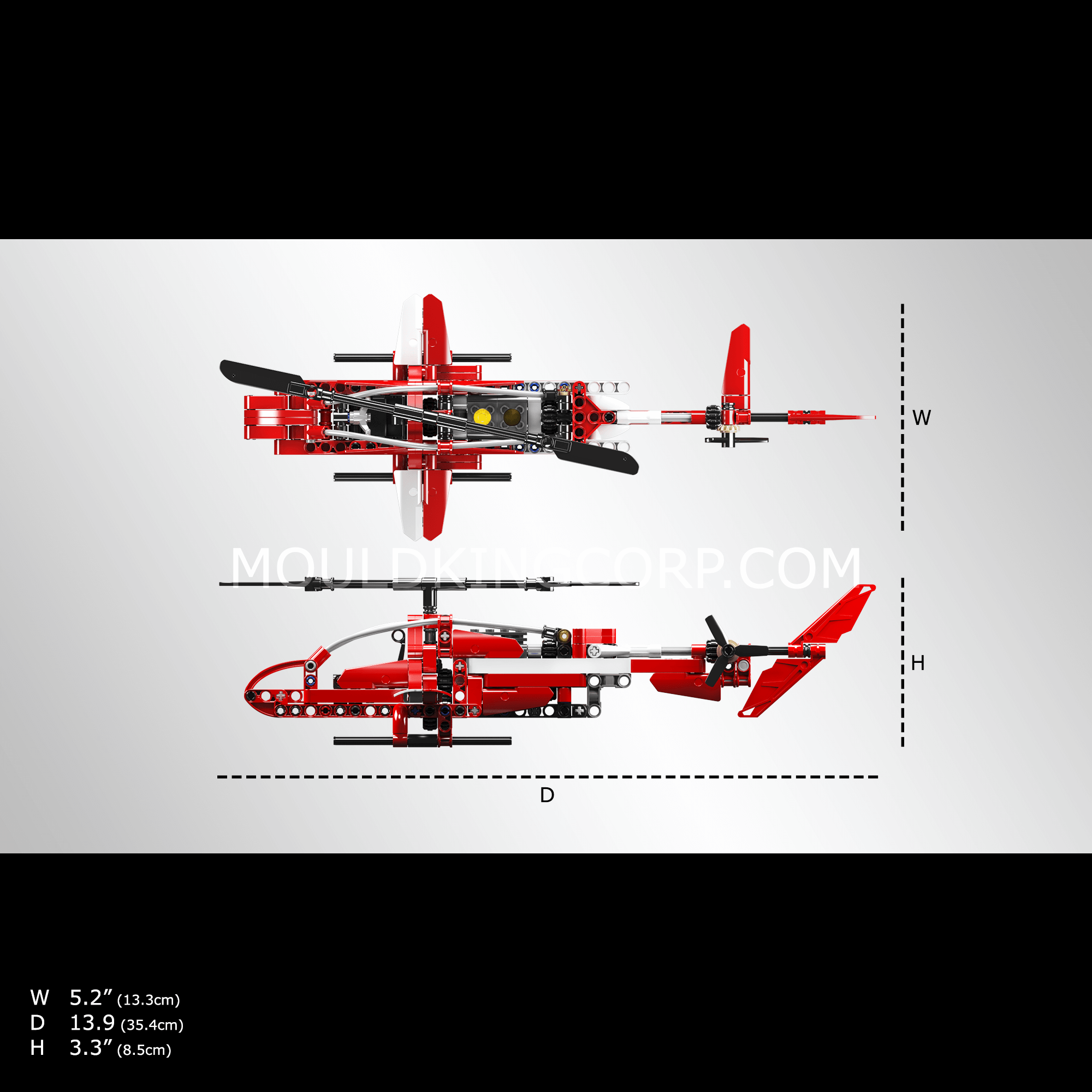 24022 Sparrow Helicopter Building Toy Set | 266 PCS | Military Building Blocks - Image 5 of 5 | TheBrickTube
