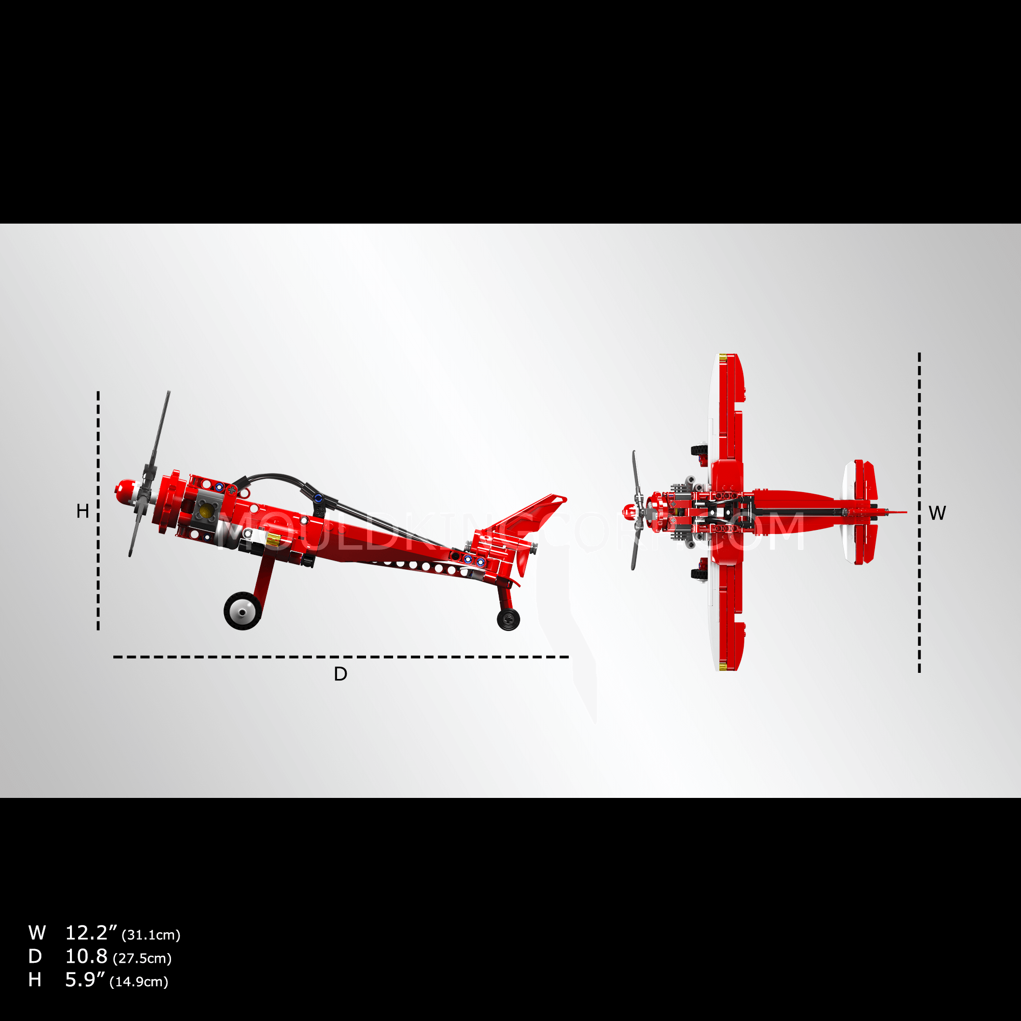 24023 Racing Plane Building Toy Set | 252 PCS | Building Blocks Set - Image 5 of 5 | TheBrickTube
