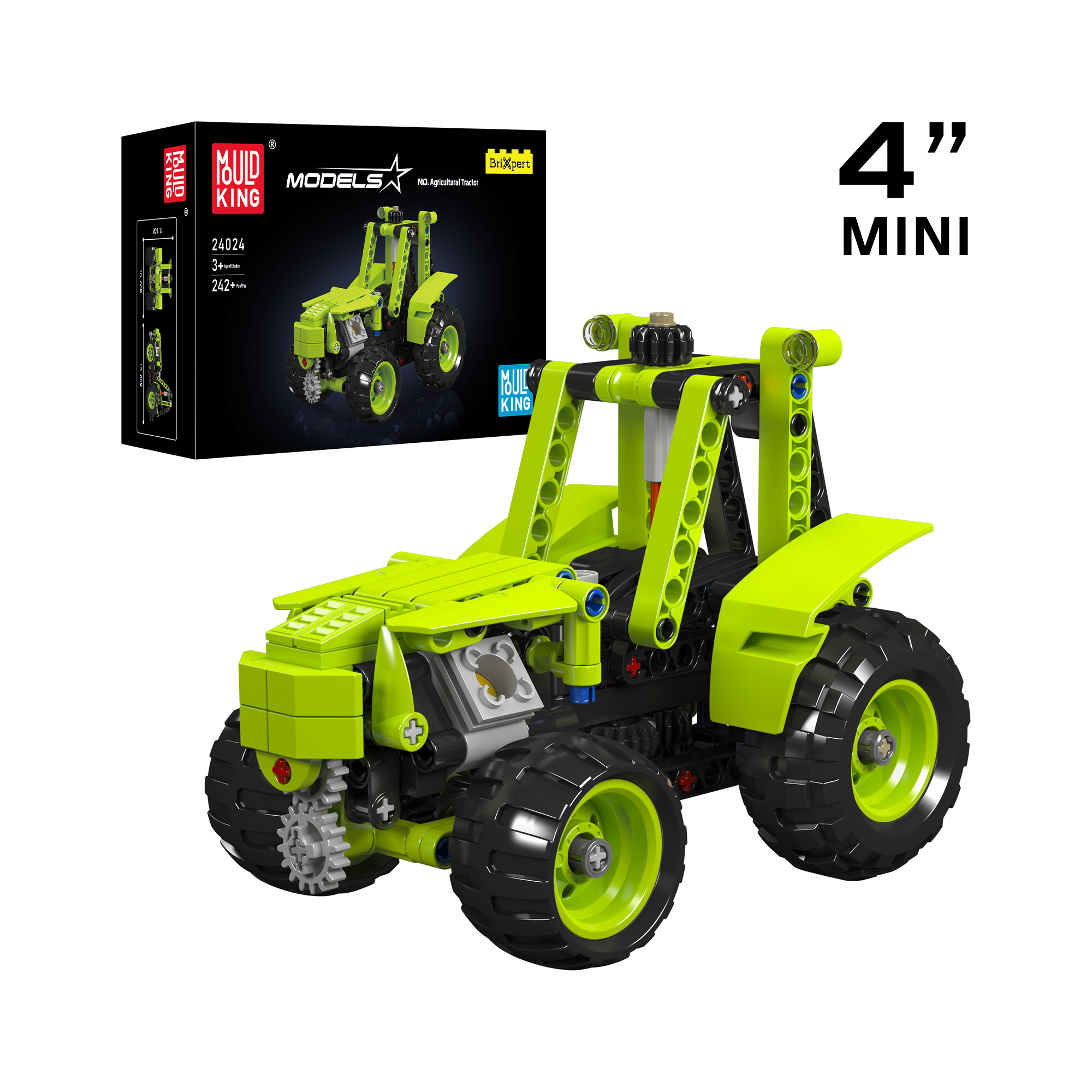24024 Farm Tractor Building Toy Set | 242 PCS | Building Blocks Set - Main Image | TheBrickTube