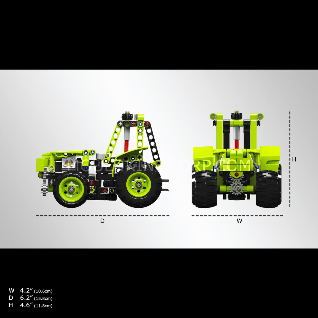 24024 Farm Tractor Building Toy Set | 242 PCS | Building Blocks Set - Image 5 of 5 | TheBrickTube