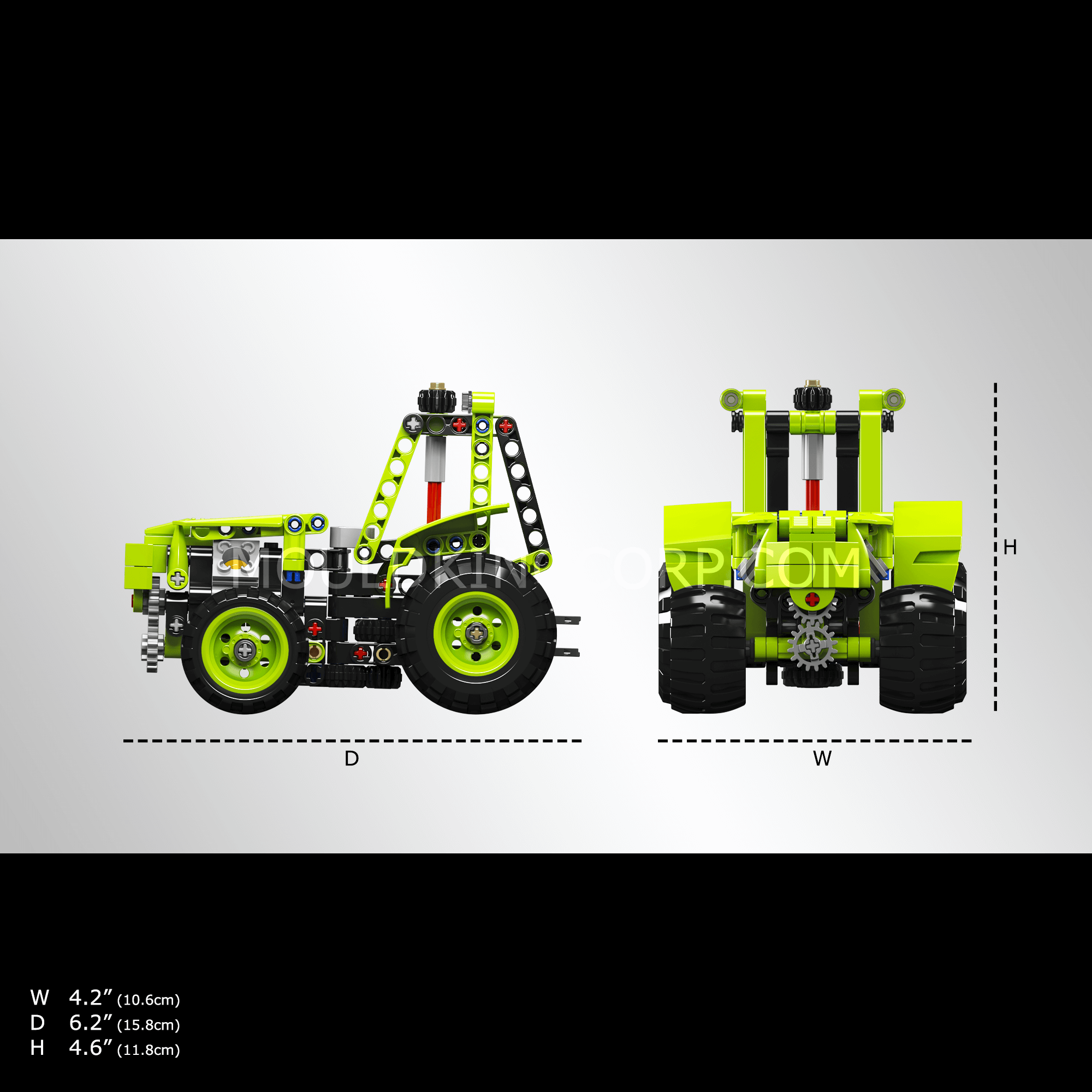 24024 Farm Tractor Building Toy Set | 242 PCS | Building Blocks Set - Image 5 of 5 | TheBrickTube