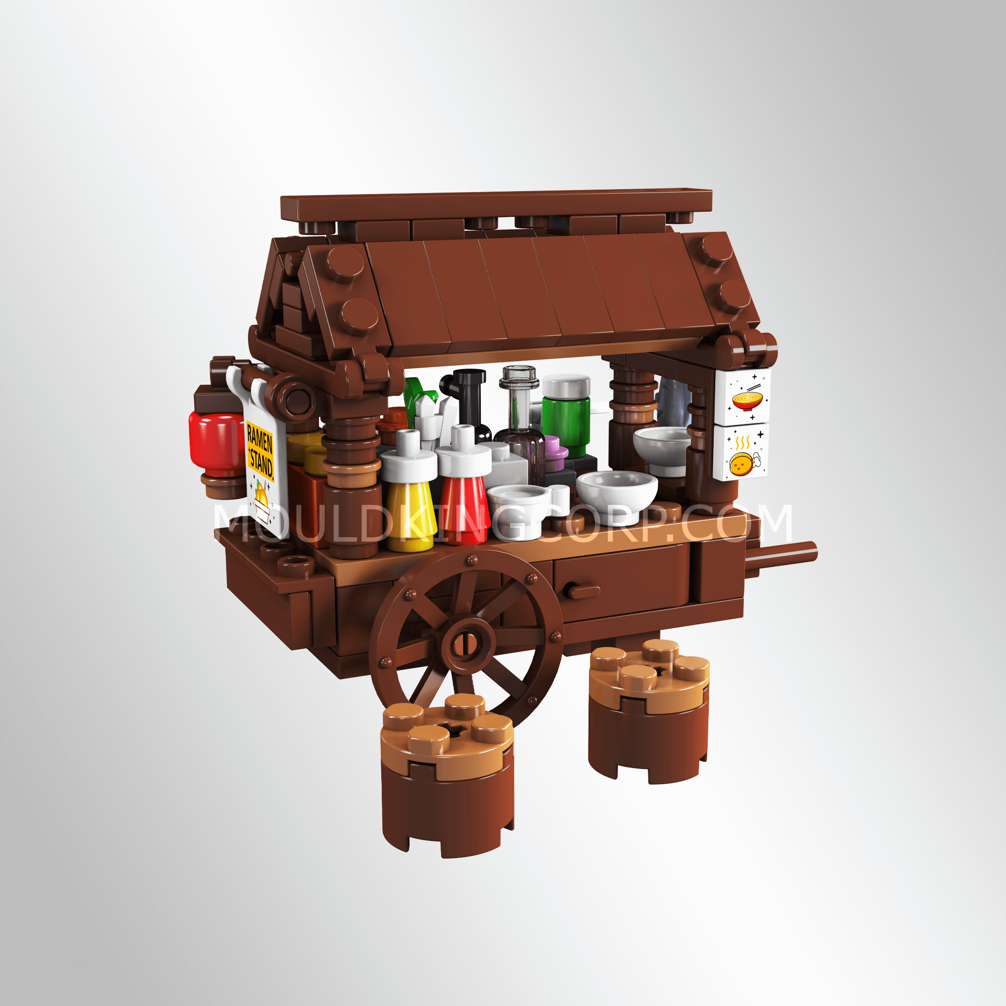 24026 Ramen Stand & Vending Machine Building Set | 256 Pcs - Image 3 of 8 | TheBrickTube