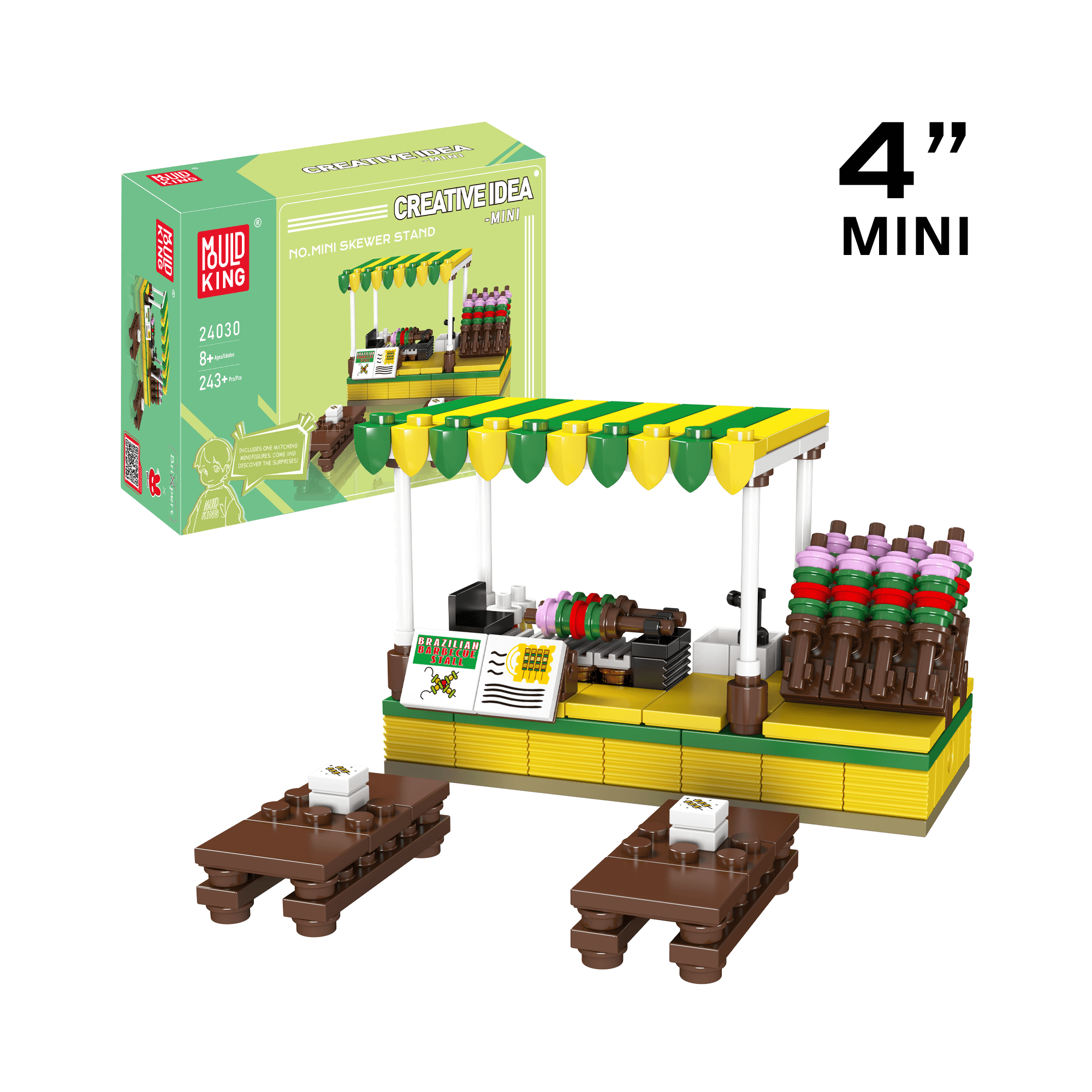 24030 Skewer Stand Building Toy Set | 243 Pcs | Modular Building Blocks - Main Image | TheBrickTube