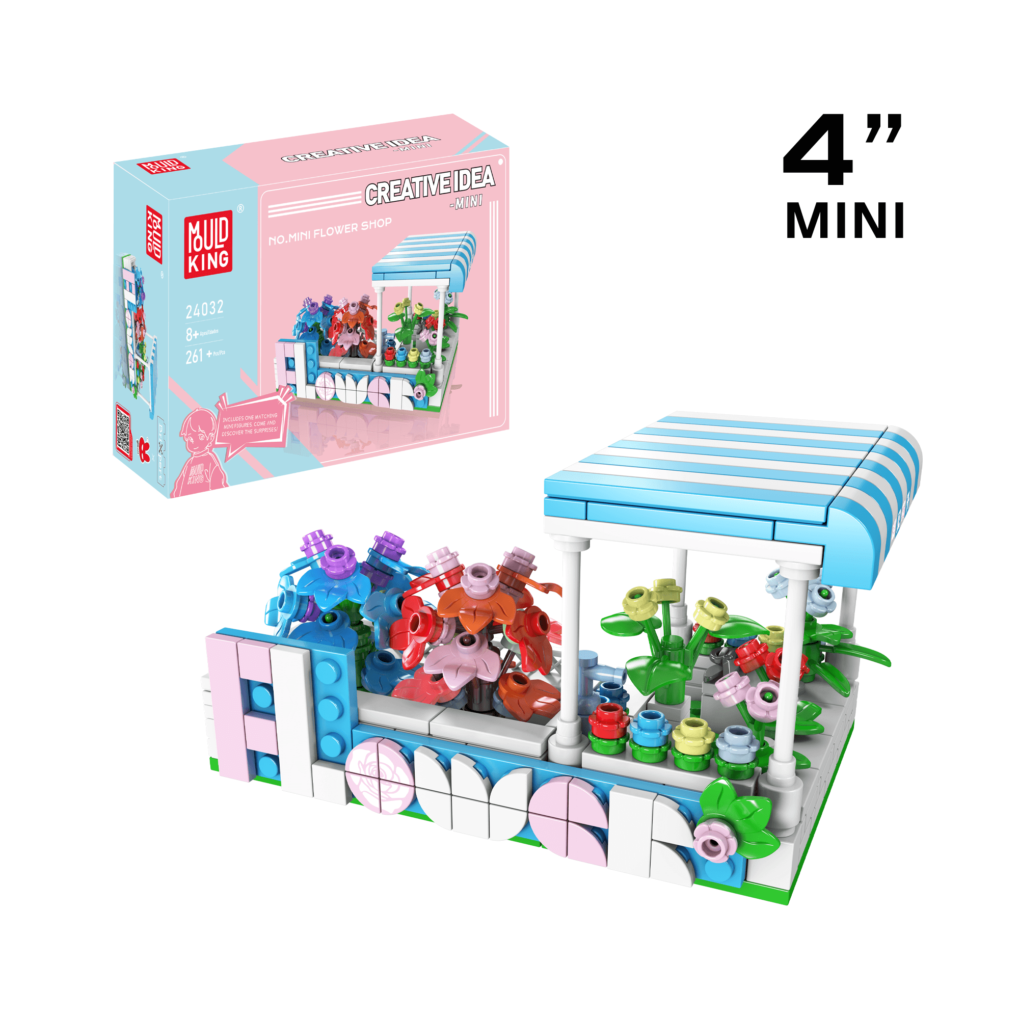 24032 Flower Shop Buidling Toy Set | 261 Pcs | Floral Building Blocks - Main Image | TheBrickTube