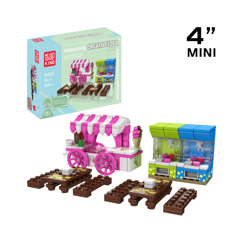 24033 Ice Scream Truck & Claw Machine Building Set | 269 Pcs - Main Image | TheBrickTube