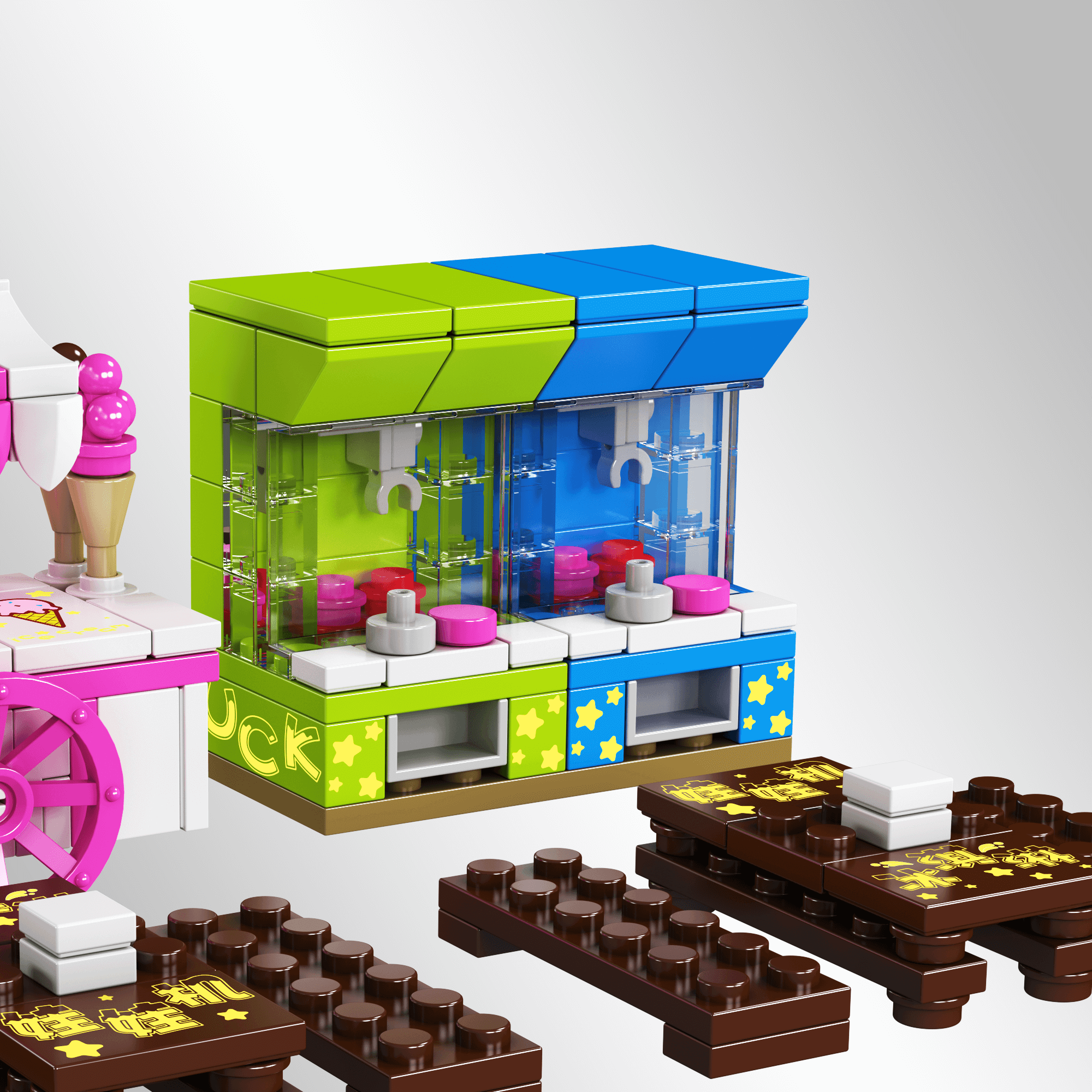 24033 Ice Scream Truck & Claw Machine Building Set | 269 Pcs - Image 2 of 8 | TheBrickTube