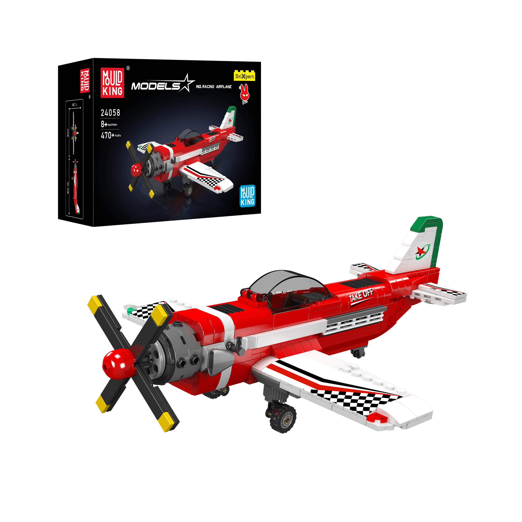 24058 Racing Airplane Model Building Set | 470 Pcs - Main Image | TheBrickTube