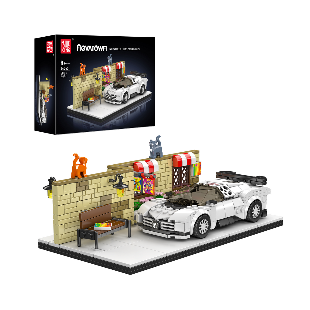 24065 Street-side Centodieci Super Sports Car Building Set | 588 Pcs - Main Image | TheBrickTube