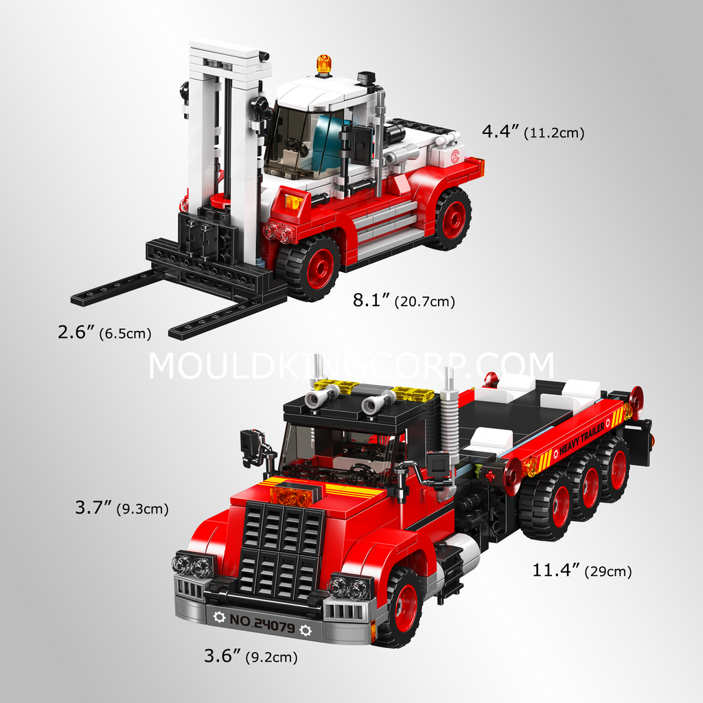 24079 Forklift Transport Truck Building Set | 906 Pcs - Image 5 of 5 | TheBrickTube