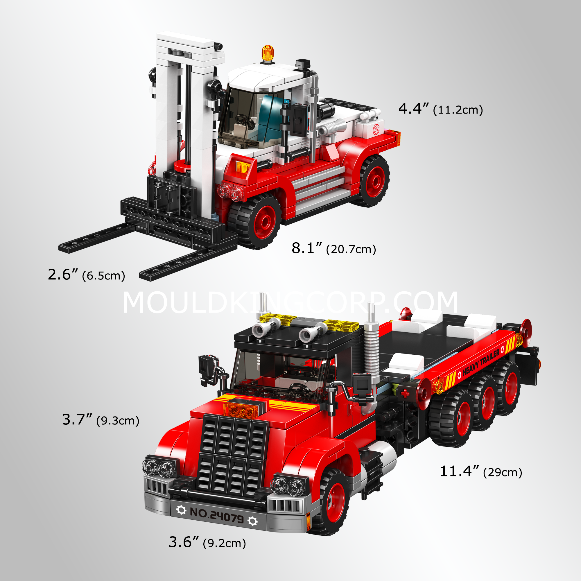 24079 Forklift Transport Truck Building Set | 906 Pcs - Image 5 of 5 | TheBrickTube