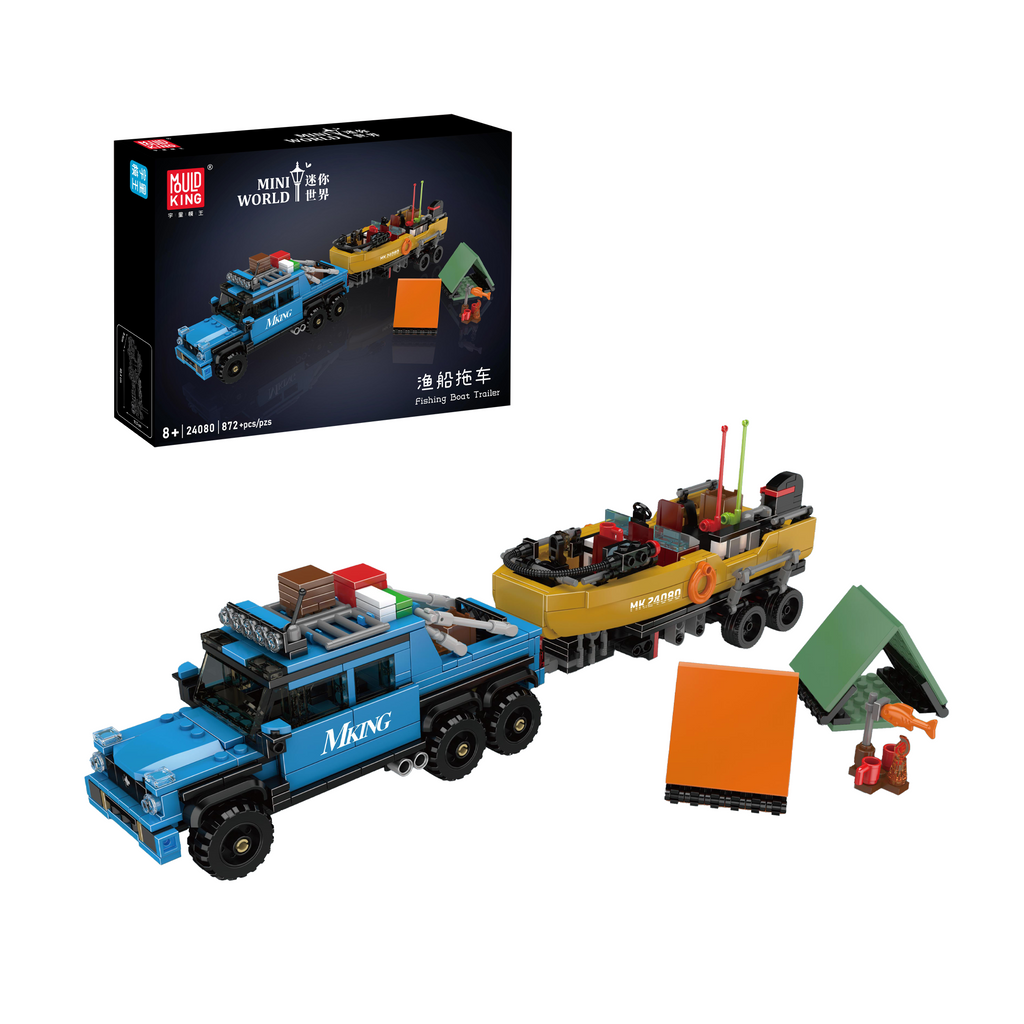 24080 Fishing Boat Trailer Building Set | 872 Pcs - Main Image | TheBrickTube