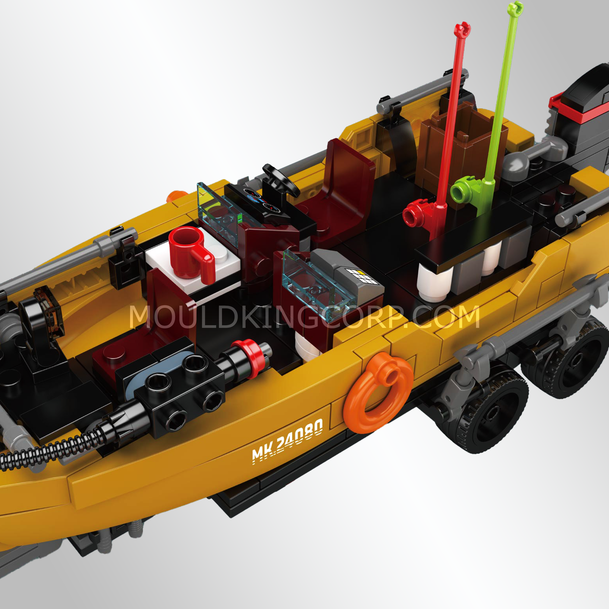 24080 Fishing Boat Trailer Building Set | 872 Pcs - Image 2 of 5 | TheBrickTube