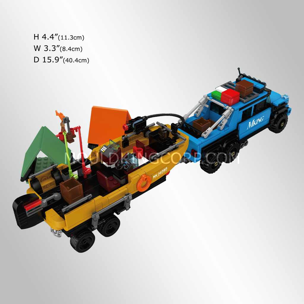 24080 Fishing Boat Trailer Building Set | 872 Pcs - Image 5 of 5 | TheBrickTube