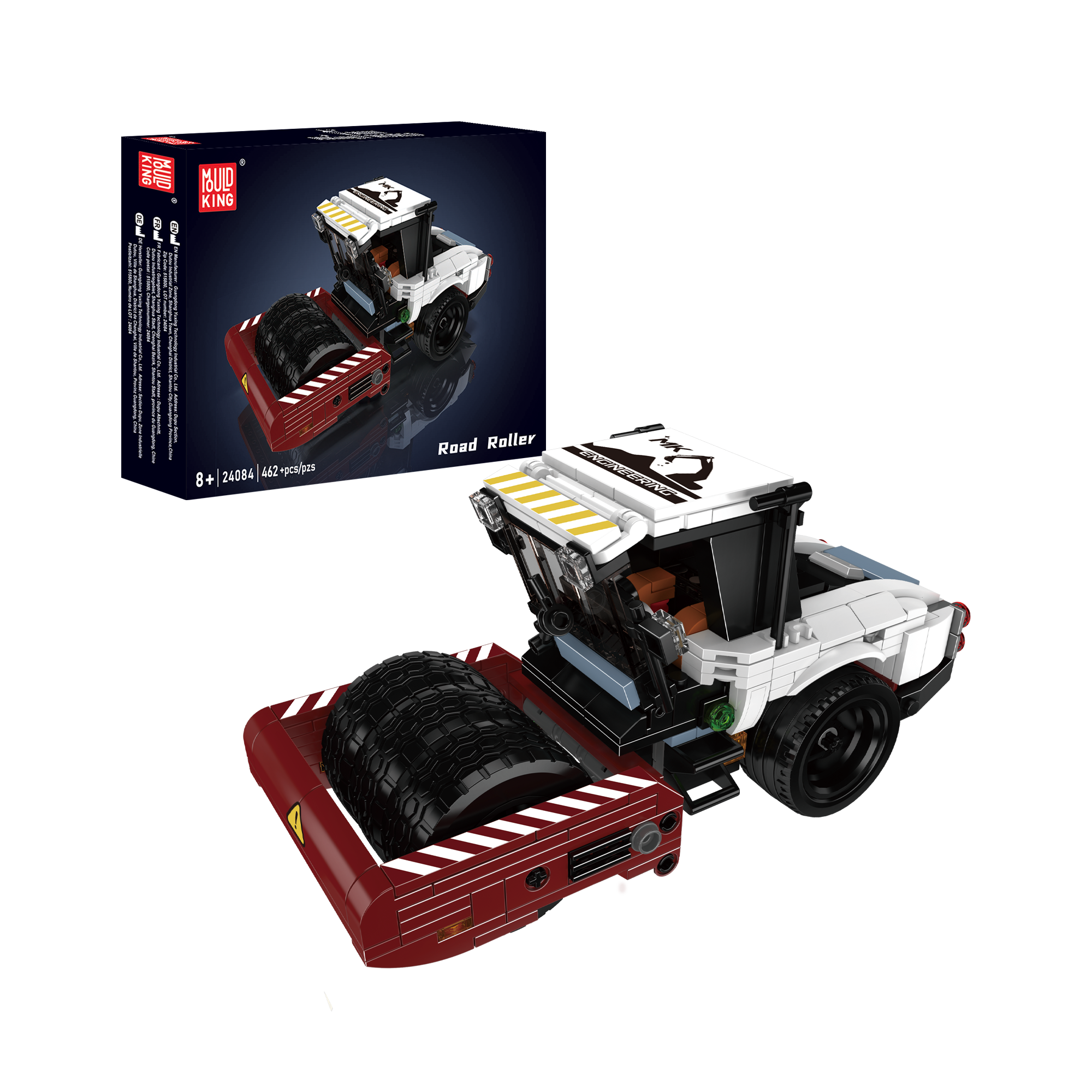 24084 Road Roller Building Set | 462 Pcs - Main Image | TheBrickTube