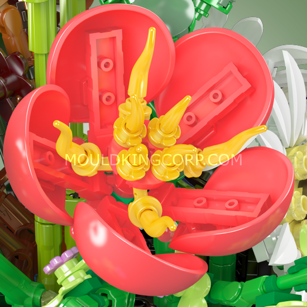 24107 Daisy Flower Pot Botanical Building Set | 1,157 Pcs - Image 2 of 6 | TheBrickTube