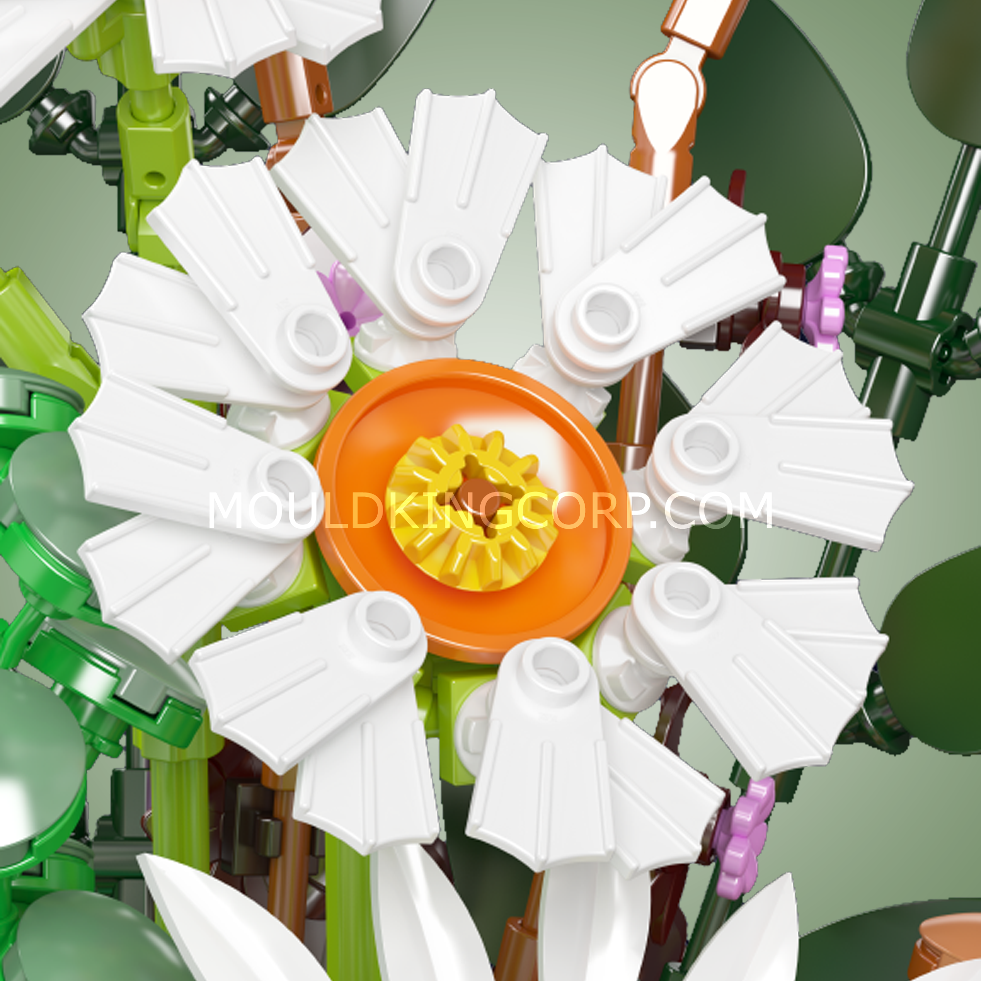24107 Daisy Flower Pot Botanical Building Set | 1,157 Pcs - Image 3 of 6 | TheBrickTube