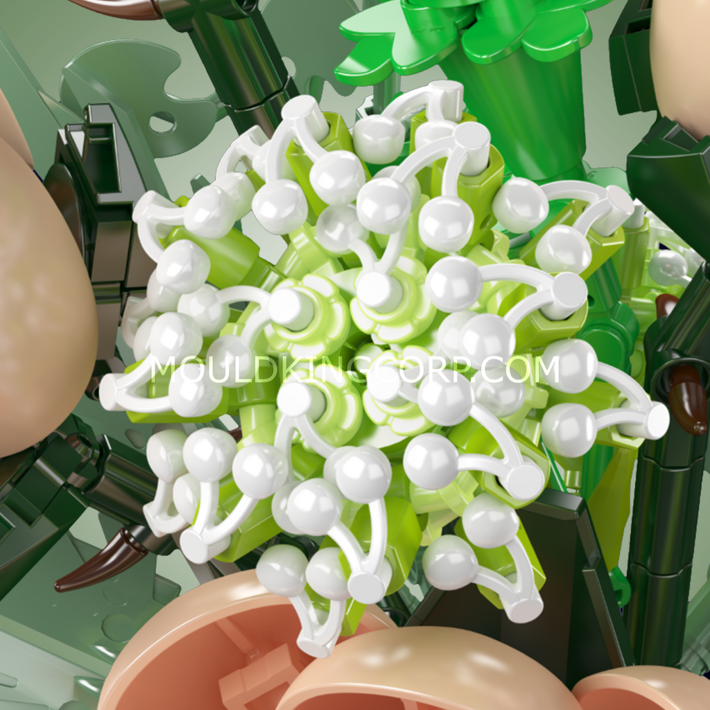 24109 White Rose Flower Bouquet Building Set | 981 Pcs - Image 3 of 6 | TheBrickTube