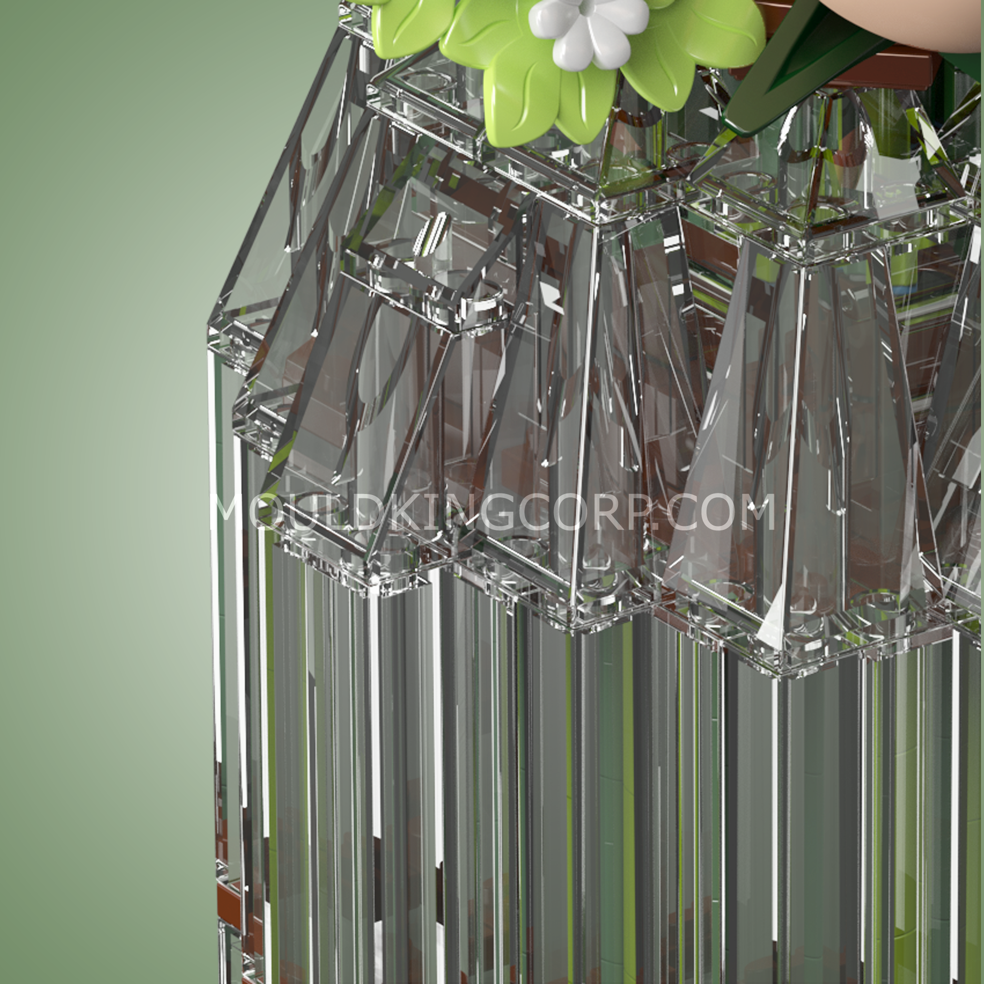 24109 White Rose Flower Bouquet Building Set | 981 Pcs - Image 5 of 6 | TheBrickTube