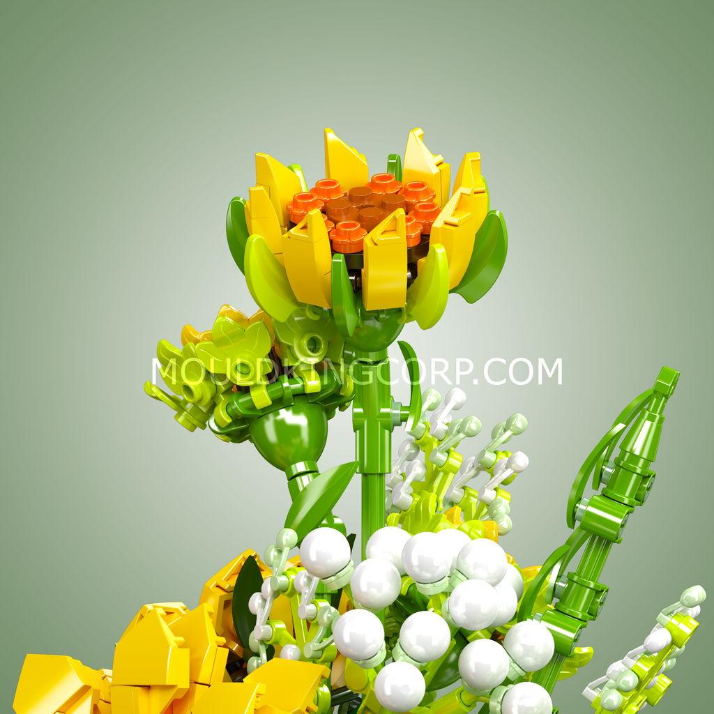 24110 Sunflower Potted Building Set | 1,047 Pcs - Image 4 of 5 | TheBrickTube