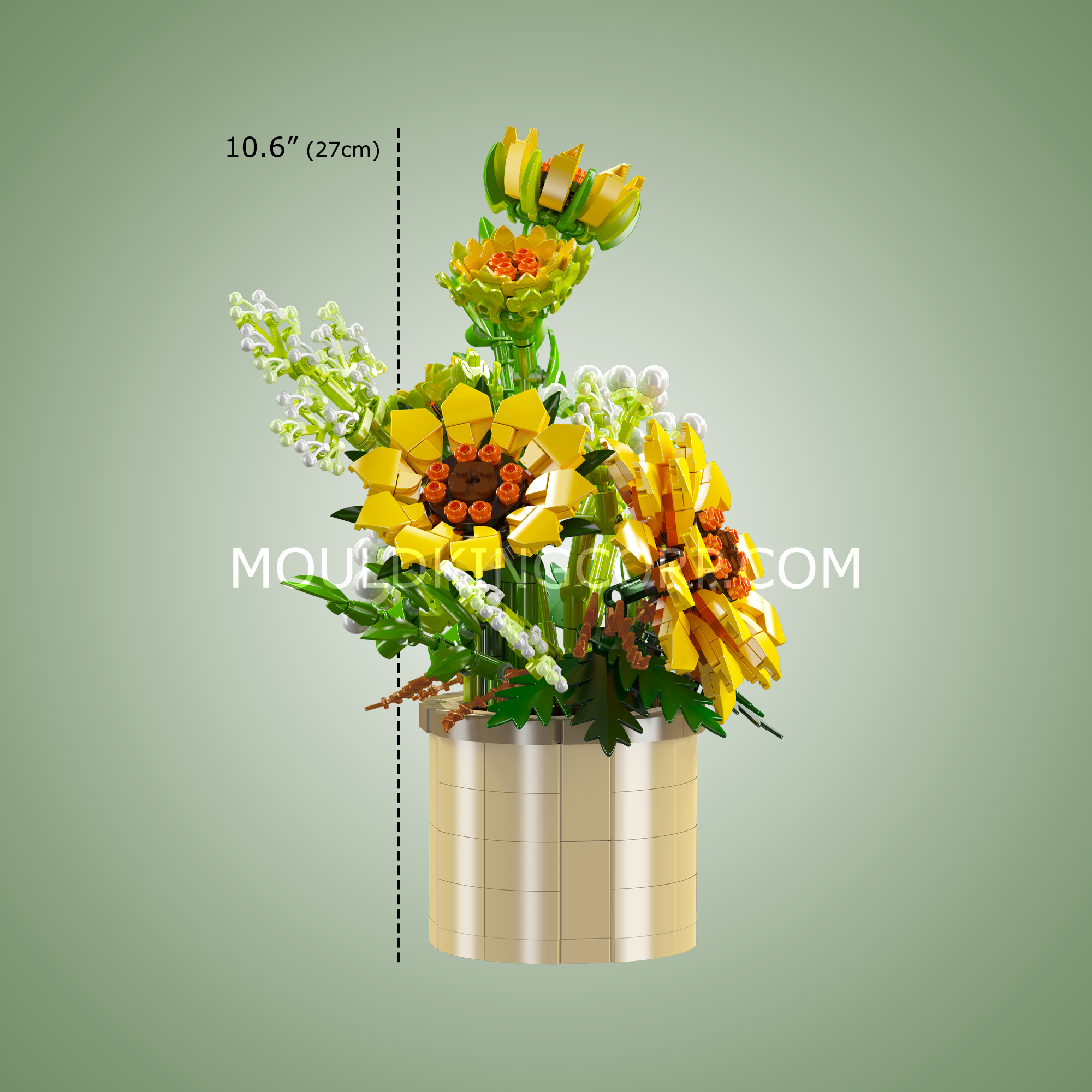 24110 Sunflower Potted Building Set | 1,047 Pcs - Image 5 of 5 | TheBrickTube