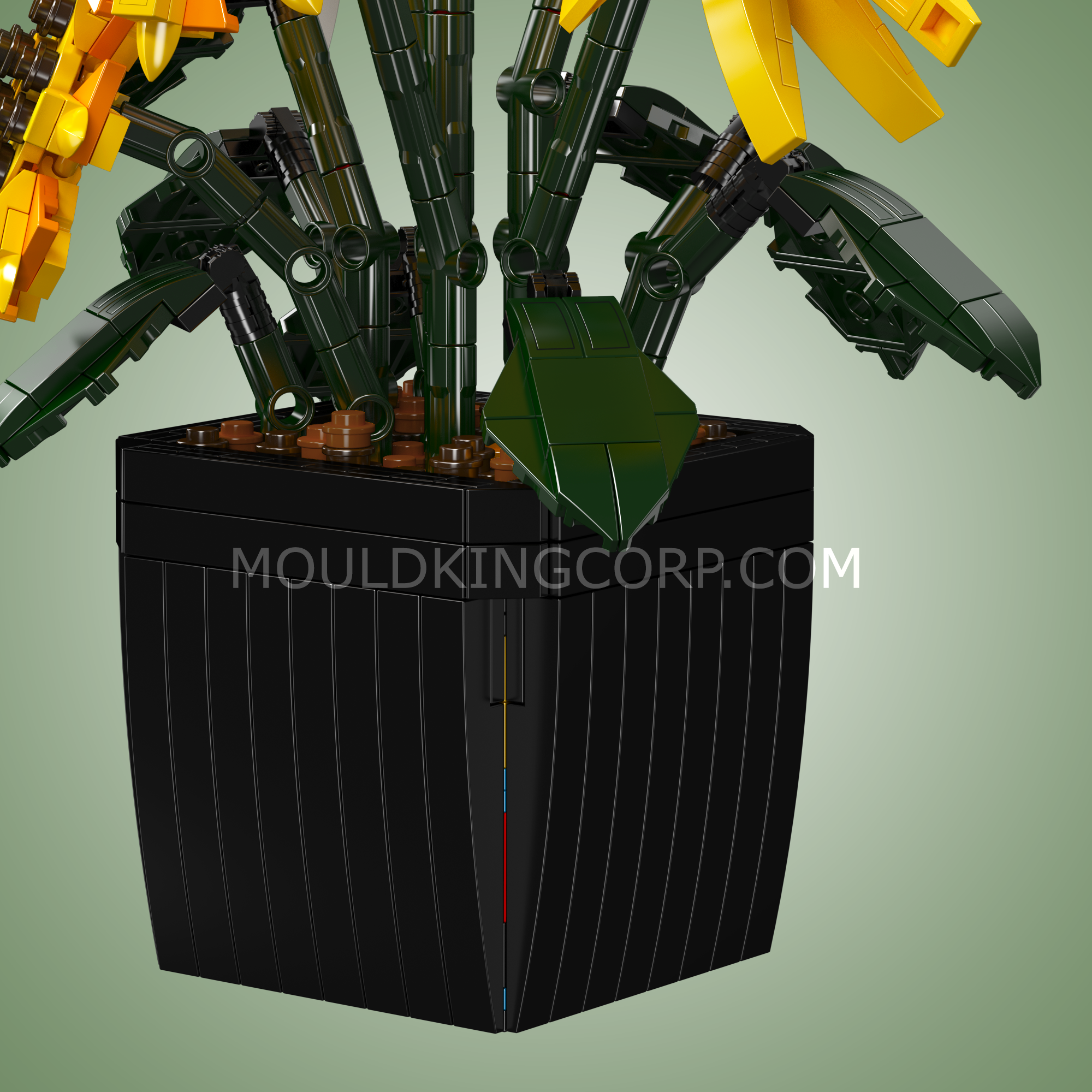 24111 Sunflower Potted Building Set | 854 Pcs - Image 5 of 6 | TheBrickTube