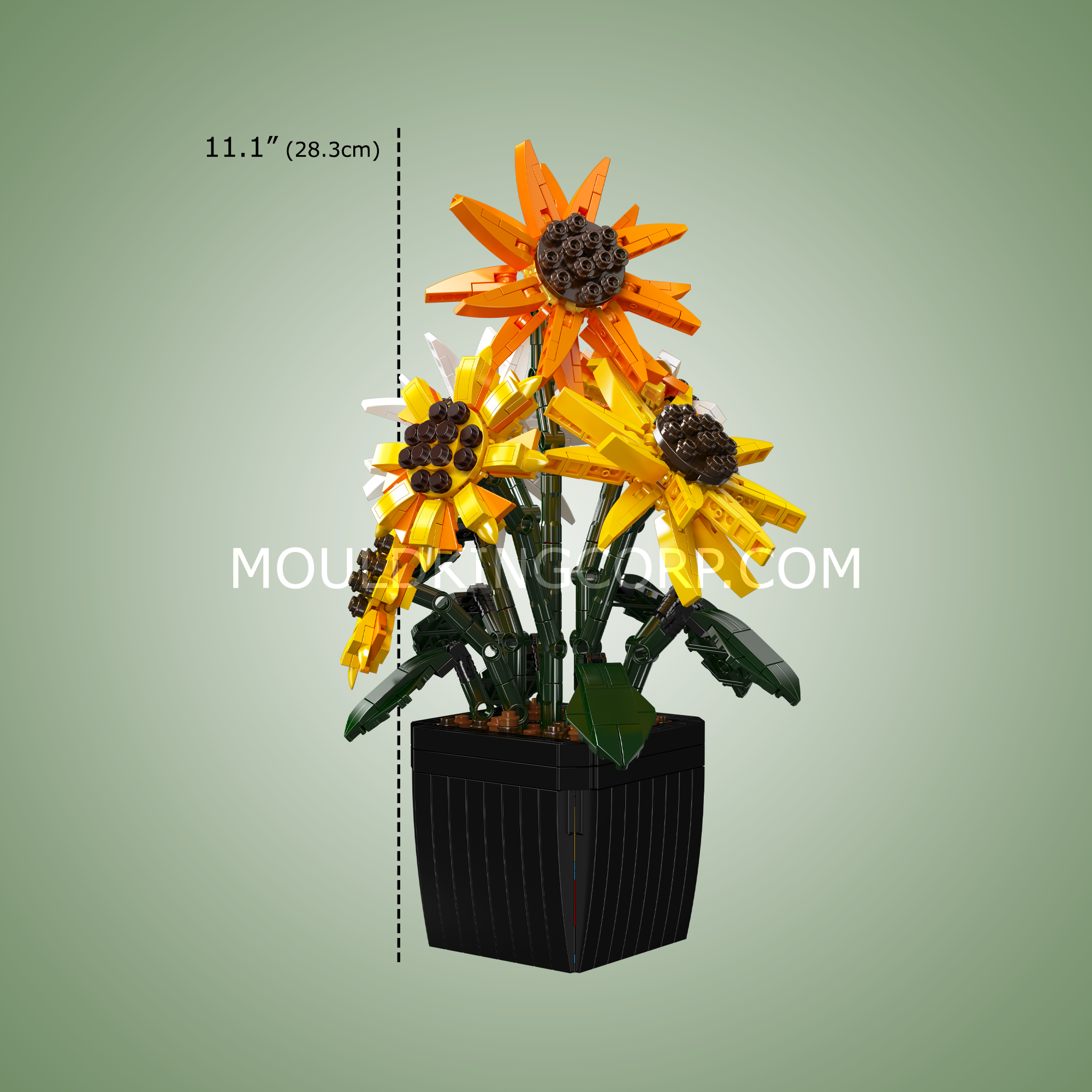 24111 Sunflower Potted Building Set | 854 Pcs - Image 6 of 6 | TheBrickTube